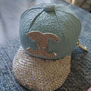 Beautiful blinged baseball pouch used for change & other items.